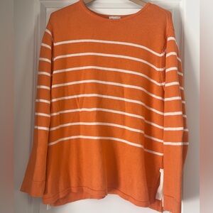 J. Jill Pullover Sweater Petite XL Nautical Stripes